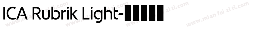 ICA Rubrik Light字体转换